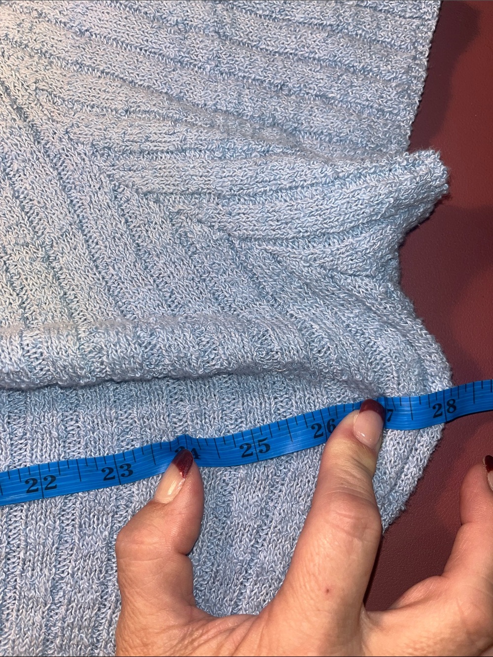 Universal Thread Light Blue Ribbed Midi Sweater Dress - Picture 9 of 10